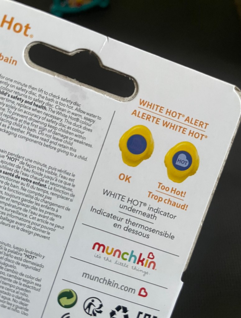 Munchkin "White Hot Bath Ducky" Rubber Duck š¤š