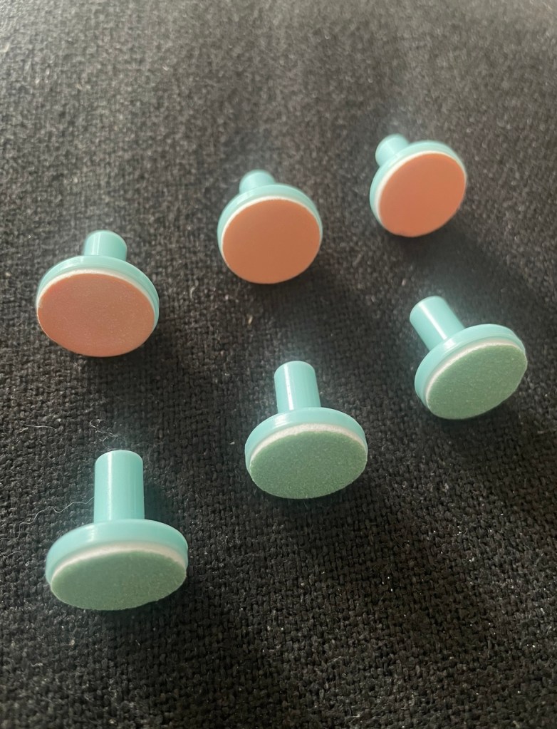 Above and left: Replacement file heads bought separately